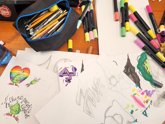 PAT23 Graffiti Projekt Schulhofgestaltung Großdeuben bei Leipzig 