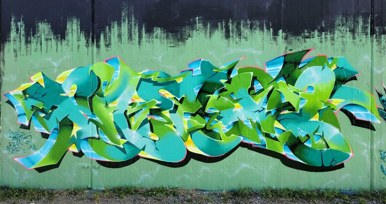 PAT23 Piece - Graffiti Kunst - Leipzig 2022