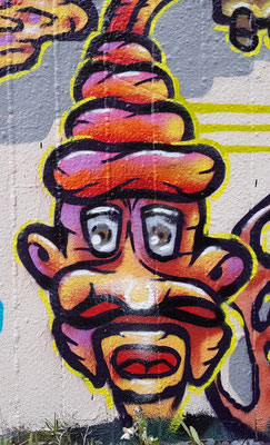PAT23 - Freestyle Graffiti Character Arbeiter - Leipzig 2021