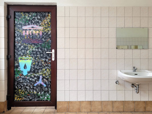 PAT23 & Fraencisart 'Bunte Toiletten' Graffiti Projekt Kepler-Schule Leipzig 2024