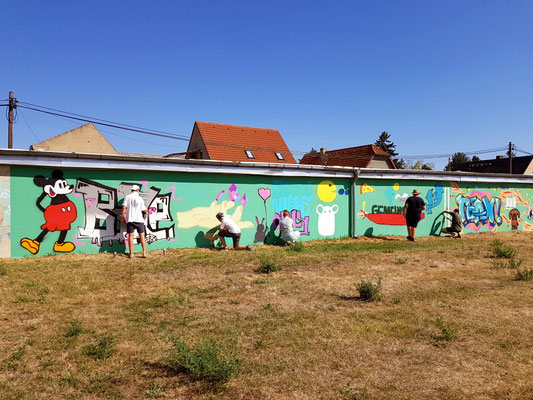 Graffiti Workshop Leipzig am Muldestausee Ferienprojekt
