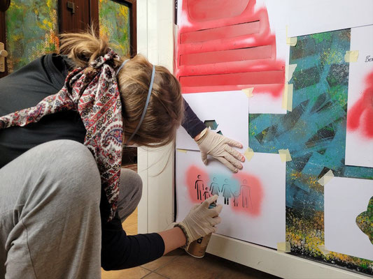 PAT23 & Fraen-Art 'Bunte Toiletten' Graffiti Projekt Kepler-Schule Leipzig 2024