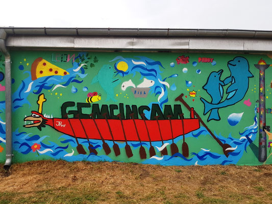 Leipziger PAT23 zwei Wochen Graffiti-Angebot Gemeinde Muldestausee
