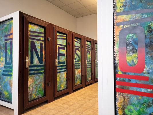 PAT23 & Fraen-Art 'Bunte Toiletten' Graffiti Projekt Kepler-Schule Leipzig 2024