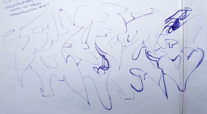 PAT23 - Kugelschreiber Sketch Graffiti Kunst Leipzig