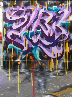 PAT23 "Slay" Piece - Graffiti Kunst Leipzig 2015