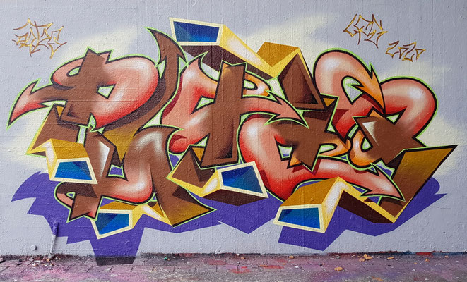 PAT23 - Graffiti Piece - Wall of Fame Leipzig - 2020