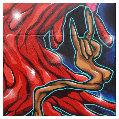 PAT23 - Graffiti Projekt "Weihnachtsbild" Leipzig 2020