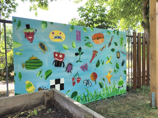PAT23 - Graffiti Projekt Leipzig - Schulgarten Albert Schweitzer Schule 2022