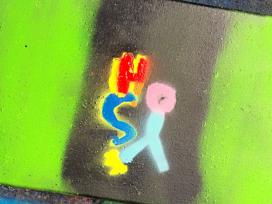 PAT23 Leinwand Graffiti Projekt Grundschule Markkleeberg bei Leipzig 2023