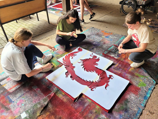 Leinwand-Graffiti Workshop Leipzig Kepler Schule - PAT23 & Fraencisart