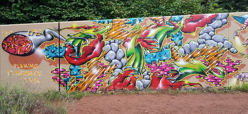 PAT23 Piece - Graffiti Kunst Dresden 2021