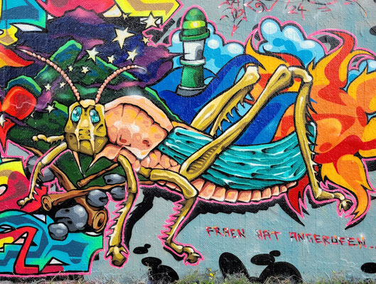 PAT23 "Grille" Character - Freestyle Graffiti Kunst Leipzig 2024
