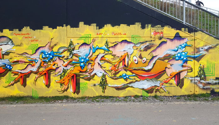 PAT23 Piece - Graffiti Kunst Leipzig 2021