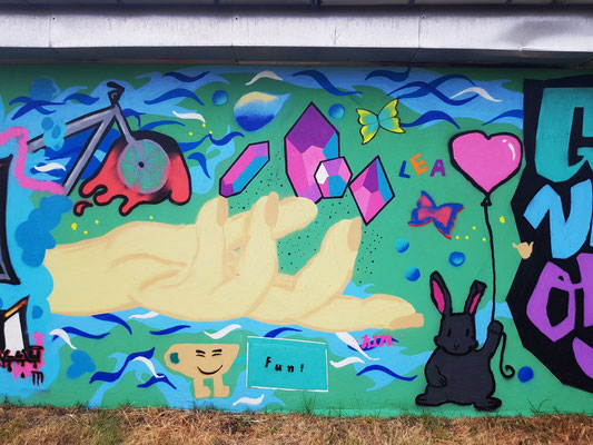 Graffiti Workshop Leipzig am Muldestausee Ferienprojekt
