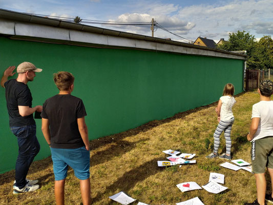 Graffiti Workshop Leipzig am Muldestausee Ferienprojekt