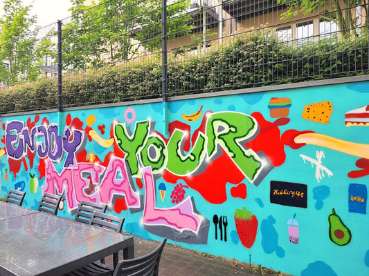 PAT23 Schul-Graffiti Projekt in Leipzig - Gelände für Essenspause Umgestaltung 2024