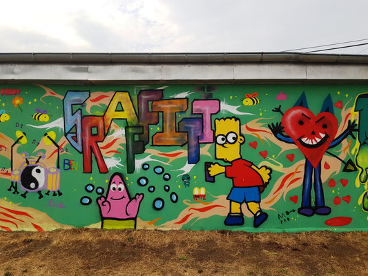 Graffiti Workshop Leipzig am Muldestausee Ferienprojekt