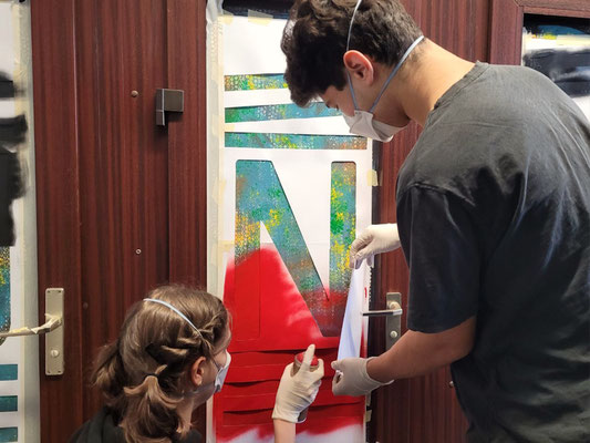 PAT23 & Fraen-Art 'Bunte Toiletten' Graffiti Projekt Kepler-Schule Leipzig 2024