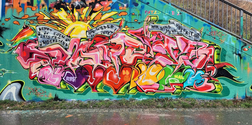 PAT23 Piece - Graffiti Kunst - Leipzig 2024