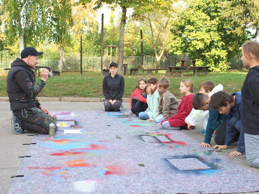 PAT23 & Fraencisart - Graffiti Workshop Leipzig Wahren - Kultur Kollaborateure 2023