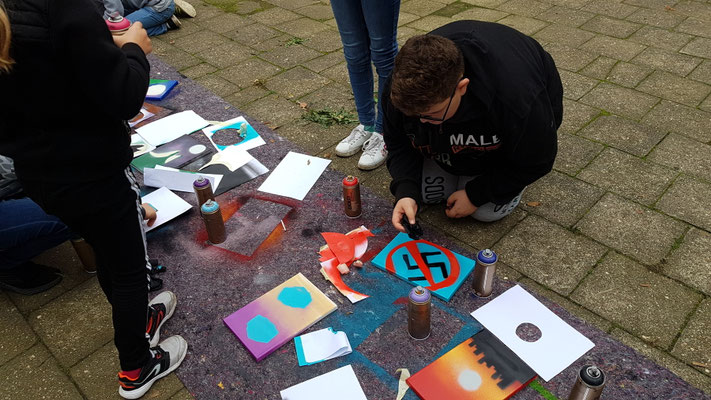 Graffiti Workshop Leipzig in Schule Halle