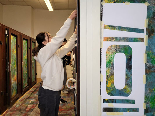 PAT23 & Fraen-Art 'Bunte Toiletten' Graffiti Projekt Kepler-Schule Leipzig 2024