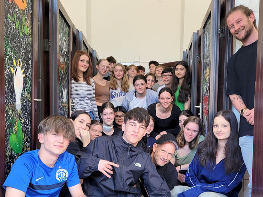 UNESCO 'Bunte Toiletten' Graffiti Workshop Leipzig Kepler Schule - PAT23 & Fraencisart 