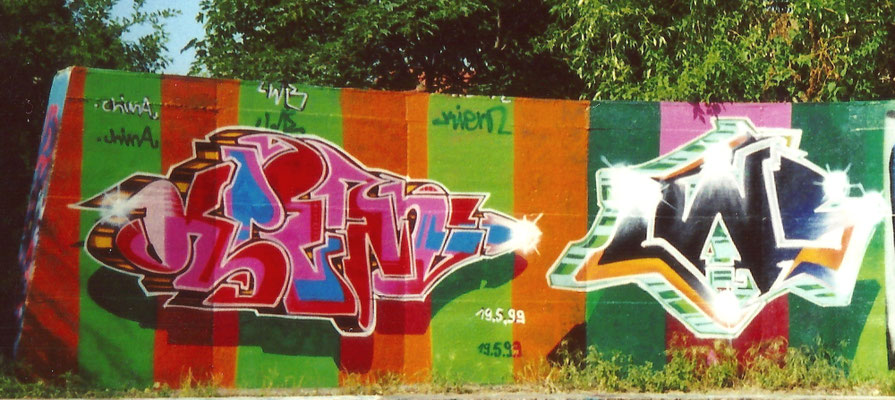 PAT23 "Kiem Lwb" Piece - Graffiti Kunst Leipzig 1999