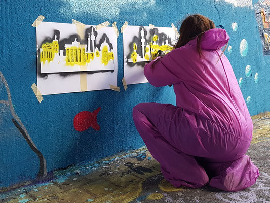 Graffiti Workshop Leipzig Firmenevent Betriebsausflug Teambuilding