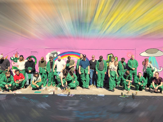 PAT23 Firmenteamevent-Graffiti Projekt in Leipzig - Wandgestaltung