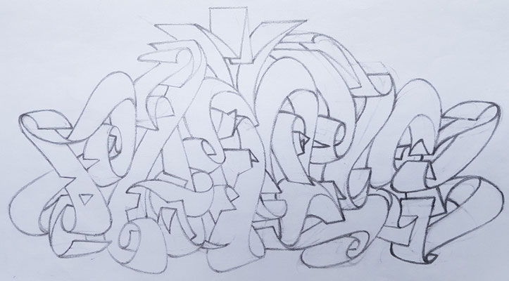 PAT23 - Bleistift Sketch Graffiti Kunst Leipzig
