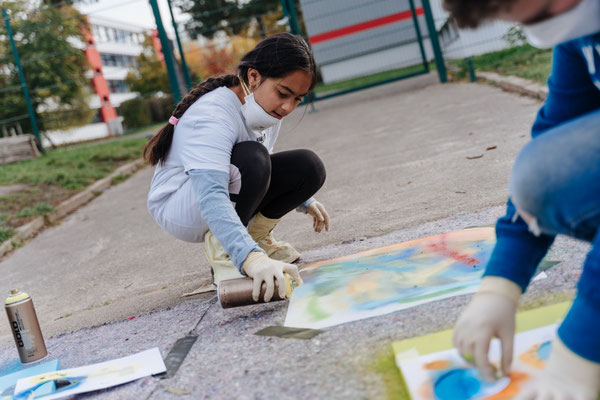 PAT23 & Fraencisart - Graffiti Projekt Leipzig - Kultur Kollaborateure 2021 - Foto: Tabea Hörnlein