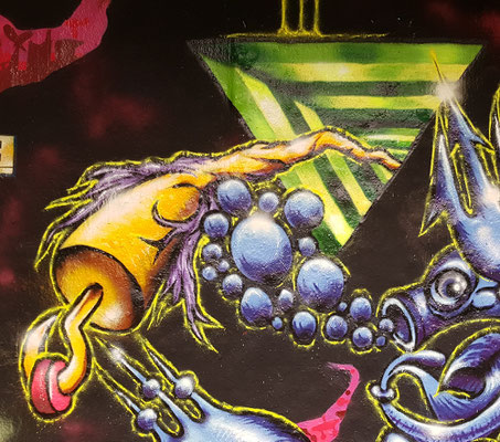 PAT23 "Piratenalarm" Character - Freestyle Graffiti Kunst Leipzig 2021