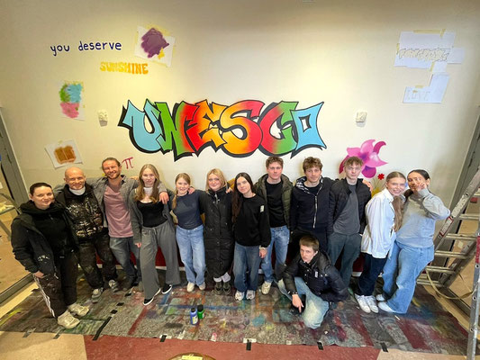 PAT23 & Fraen-Art 'UNESCO' Graffiti Projekt Kepler-Schule Leipzig 2026