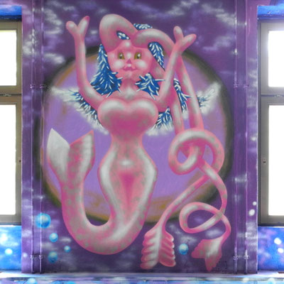 PAT23 "Wassergöttin" Character - Graffiti Kunst Leipzig 2011