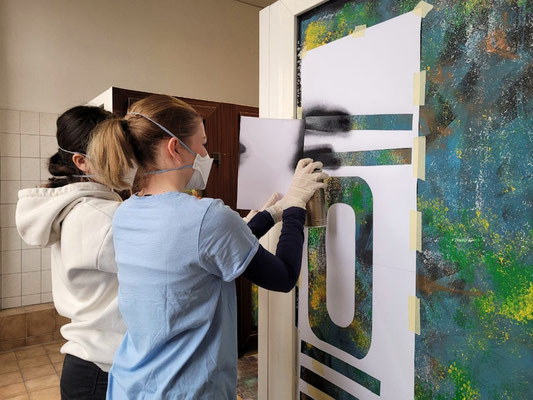 PAT23 & Fraen-Art 'Bunte Toiletten' Graffiti Projekt Kepler-Schule Leipzig 2024