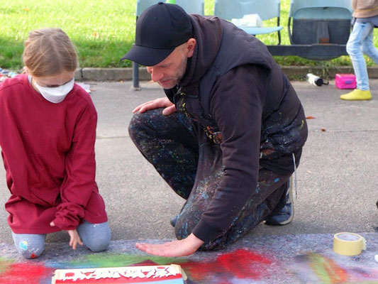 PAT23 & Fraencisart - Graffiti Workshop Leipzig Wahren - Kultur Kollaborateure 2023