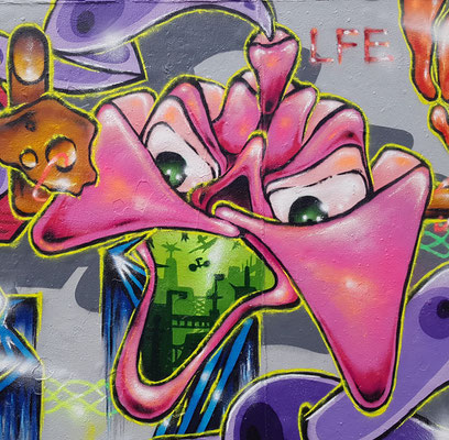 PAT23 "Stadtatem" Character - Freestyle Graffiti Kunst Leipzig 2021