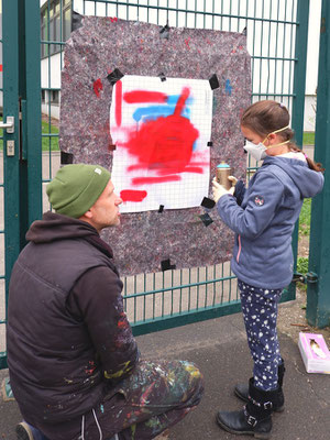 PAT23 & Fraencisart - Graffiti Workshop Leipzig - Wilhelm-Hauff Grundschule 