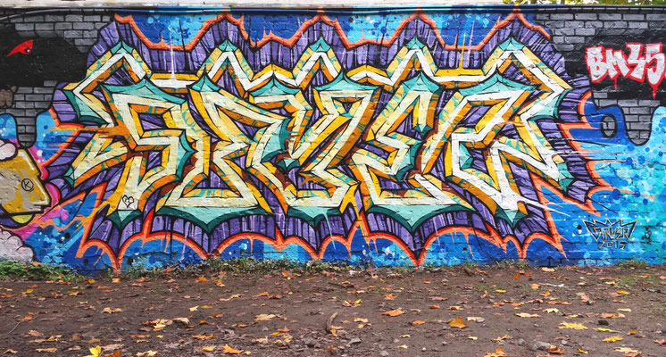 PAT23 "Slayer" Oneliner Style - Graffiti Kunst Leipzig