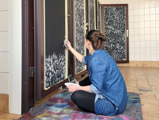 UNESCO 'Bunte Toiletten' Graffiti Workshop Leipzig Kepler Schule - PAT23 & Fraencisart 