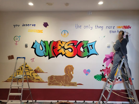 PAT23 & Fraen-Art 'UNESCO' Graffiti Projekt Kepler-Schule Leipzig 2026