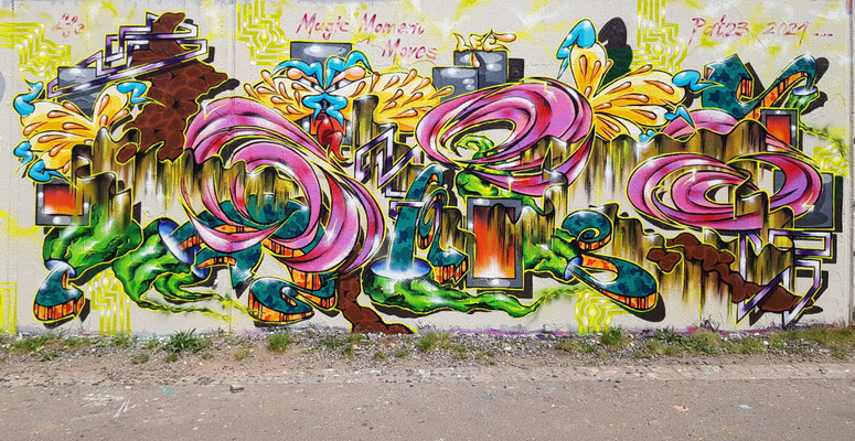 PAT23 Piece - Graffiti Kunst Leipzig 2021