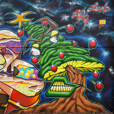 PAT23 "Tannenbaum" Character - Graffiti Kunst Leipzig 2020