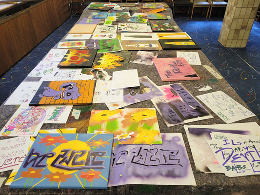 PAT23 Freiwilligendienstleistende-Graffiti Projekt in Leipzig - Abschlussausstellung