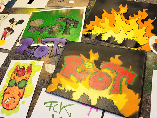 PAT23 Graffiti Projekt in Brandenburg für Freiwilligendienst Herbie e.V. Leipzig 2023