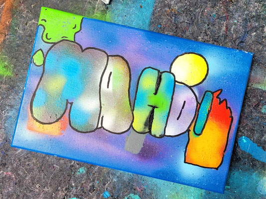 PAT23 Leinwand Graffiti Projekt Grundschule Markkleeberg bei Leipzig 2023
