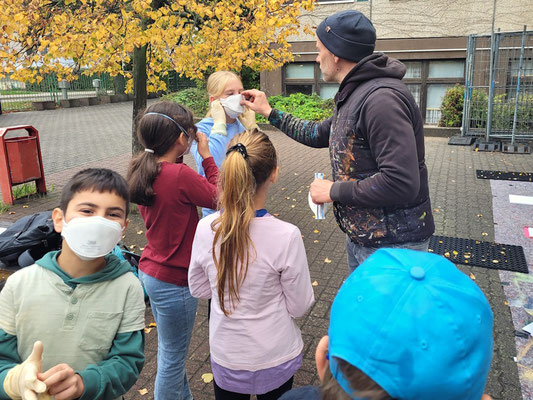 Graffiti Workshop Leipzig Schule Hort Grundschule Kinder Leinwand