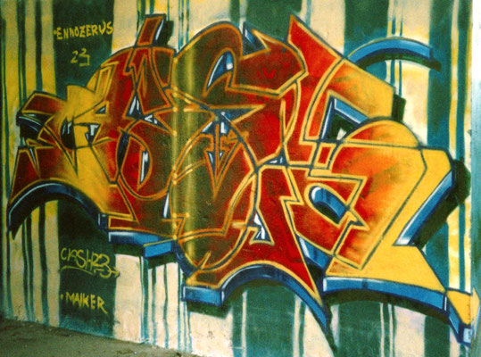 PAT23 "Cash" Piece - Graffiti Kunst Leipzig 2004